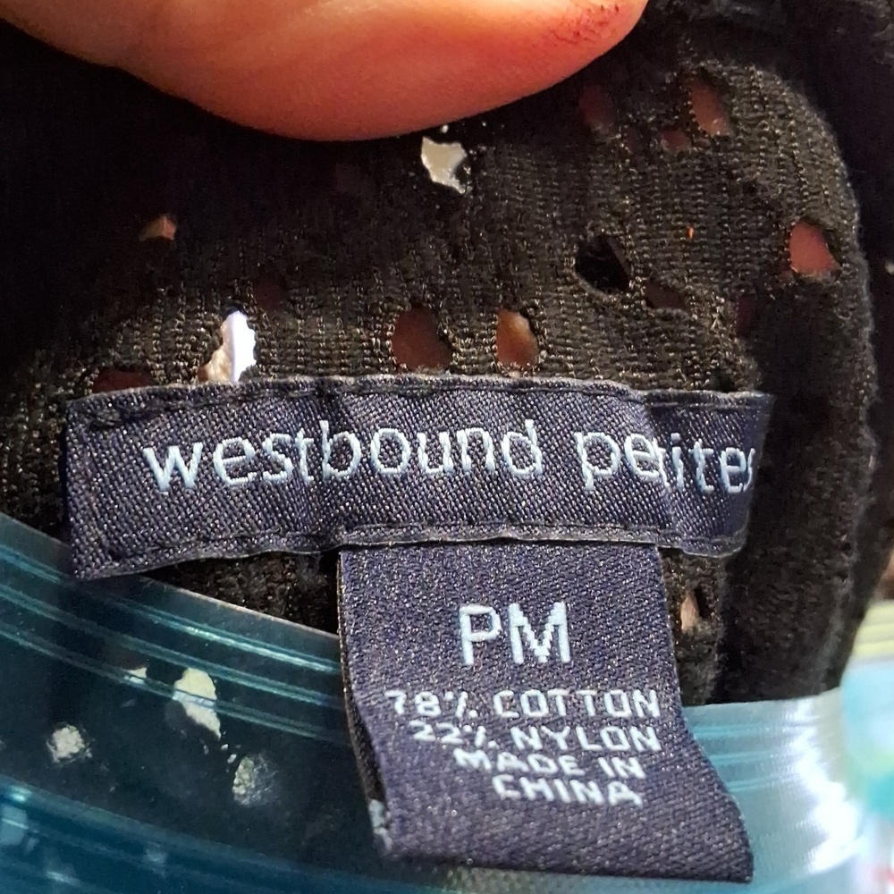WESTBOUND BLACK Eyelet Button-Up CARDIGAN - Picture 9 of 9